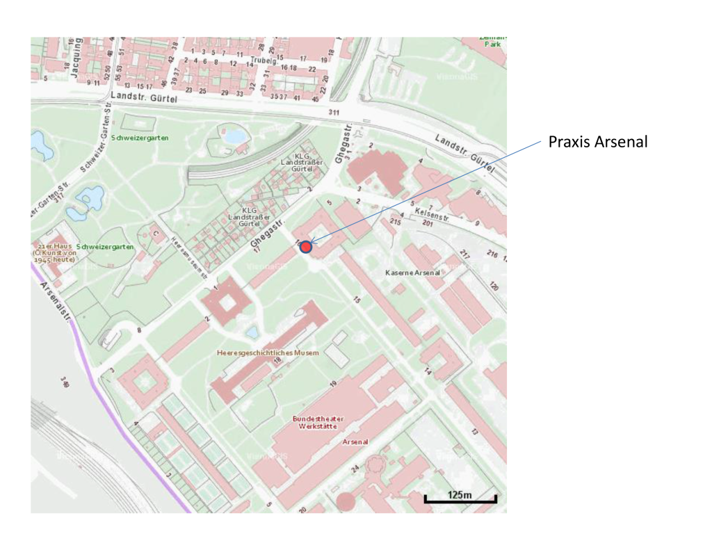 Stadtplan Praxis Arsenal